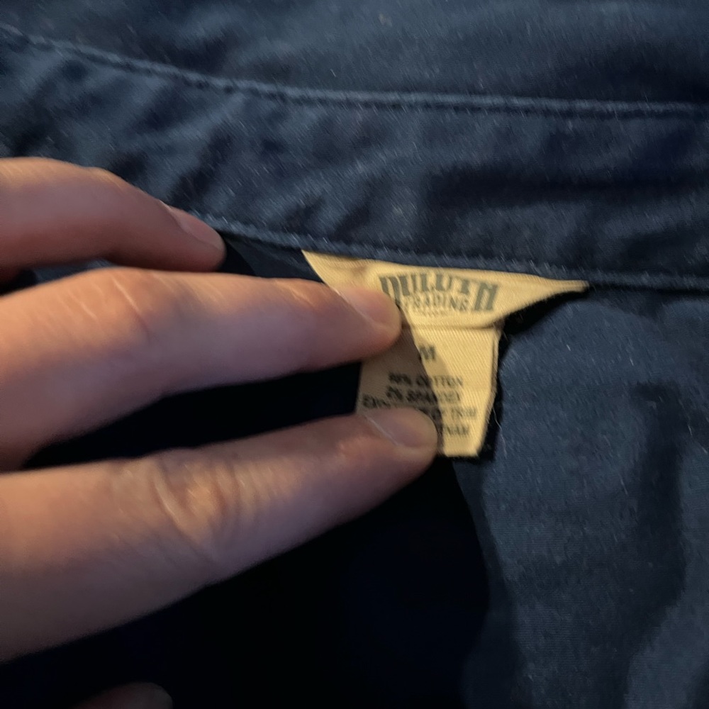 Blue heavy button down size medium